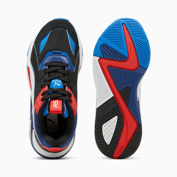 Tenis casual BMW M Motorsport RS-Fast para mujer, PUMA Black-Cool Cobalt-Pop Red, extralarge